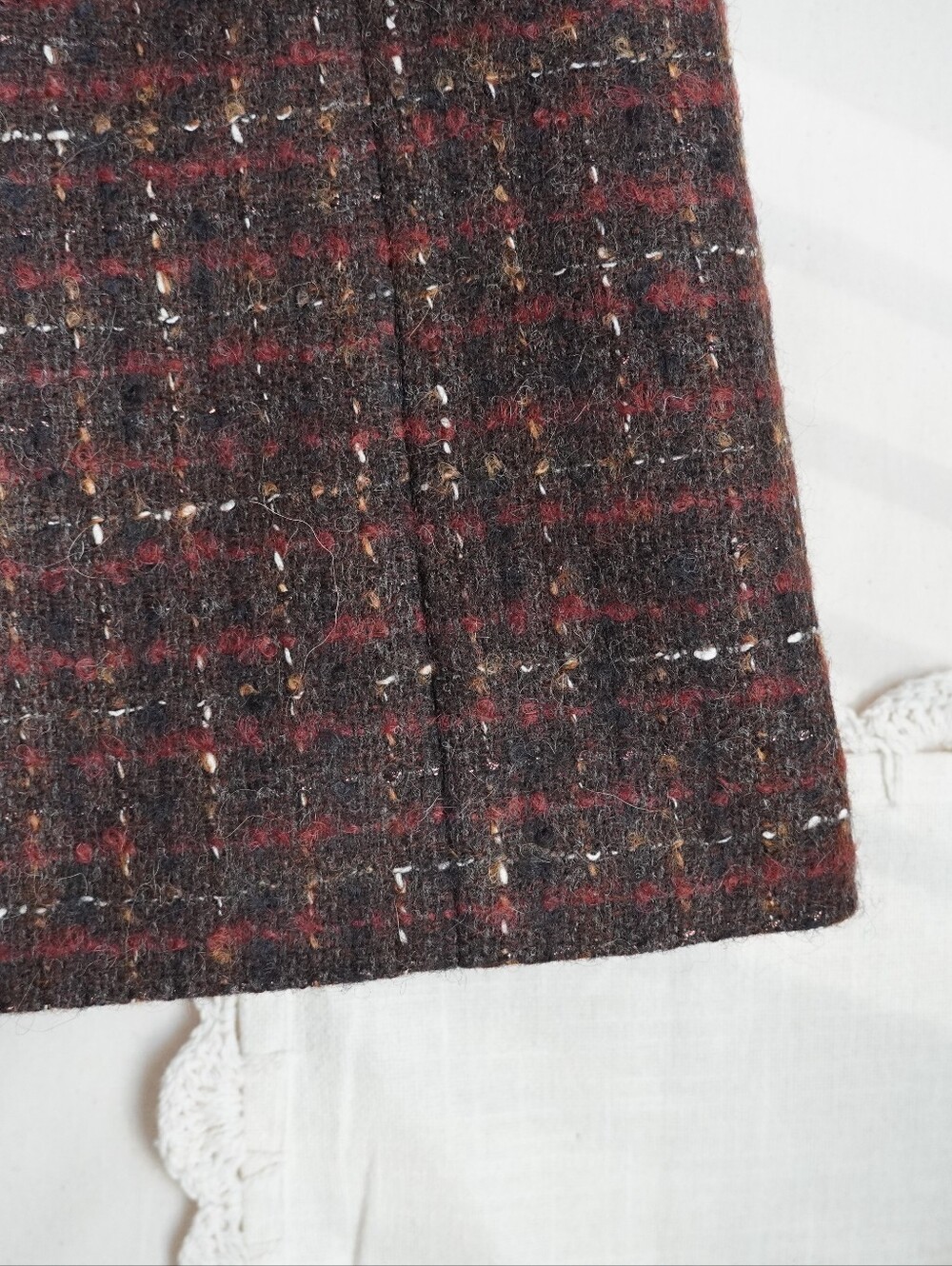 Brooks Brothers Moon British Tweed Wool Blend A-Line Skirt Brown Size 6 - Picture 11 of 11